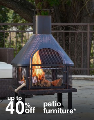 up to 40% off patio furniture*