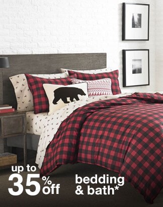 up to 35% off bedding & bath*