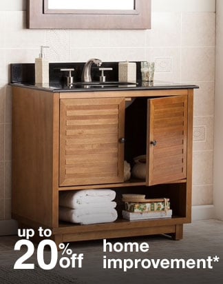 up to 20% off home improvement*