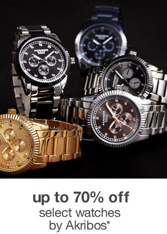 Up to 70% off Select Watches by Akribos*