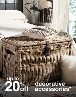 up to 20% off decorative accessories*