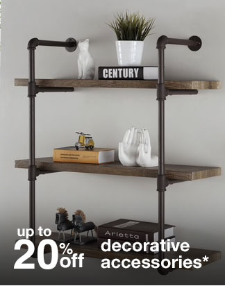 up to 20% off decorative accessories*