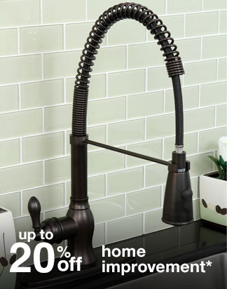 up to 20% off home improvement*