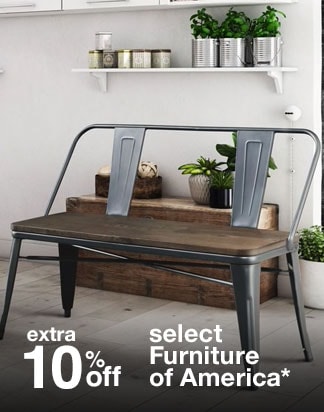 Extra 10% off Select Furniture by Furniture of America*