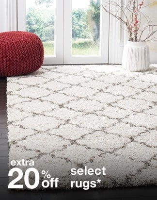 extra 20% off select rugs*