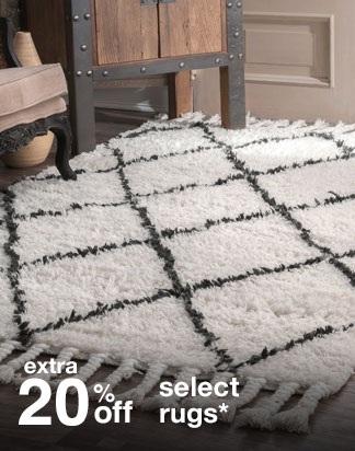 extra 20% off select rugs*