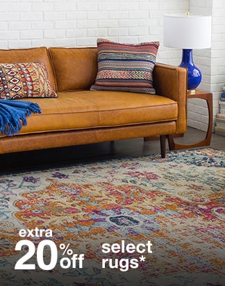 extra 20% off select rugs*