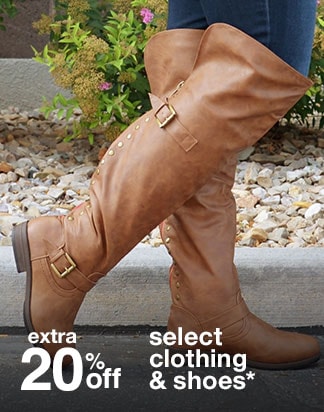 extra 20% off select clothing & shoes*