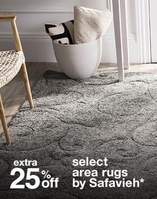 extra 25% off select area rugs by Safavieh*
