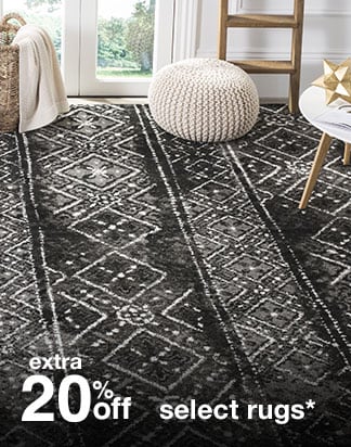 extra 20% off select rugs*