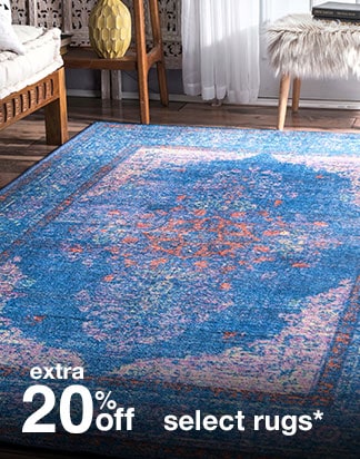 extra 20% off select rugs*