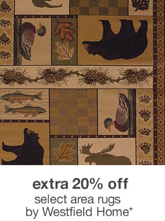 extra 20% off select area rugs by Westfield Home*