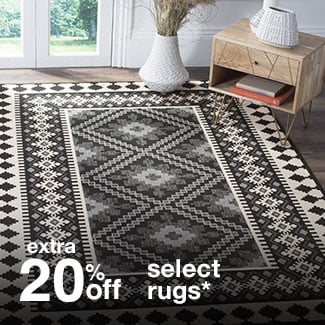 extra 20% off select rugs*