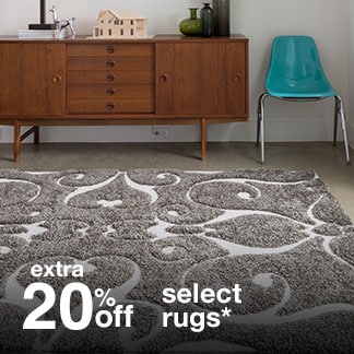 extra 20% off select rugs*