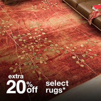 extra 20% off select rugs*