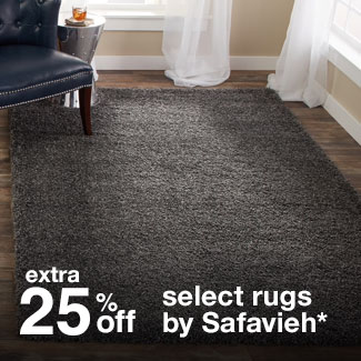 extra 25% off select area rugs by Safavieh*
