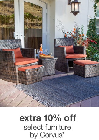 extra 10% off select furniture by Corvus*