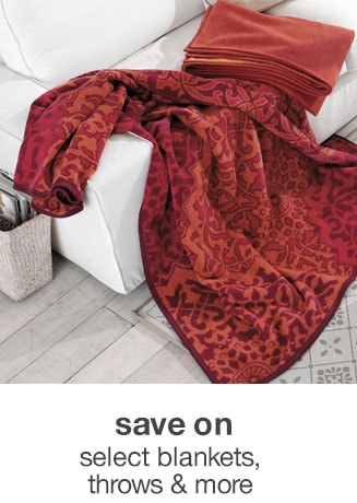 save on select blankets, throws & more