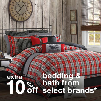 extra 10% off select bedding & bath*