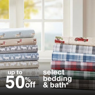 up to 50% off select bedding & bath*