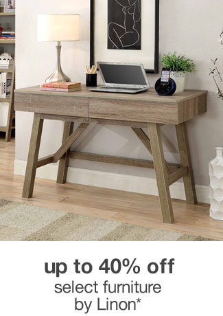 up to 40% off select furniture by Linon*