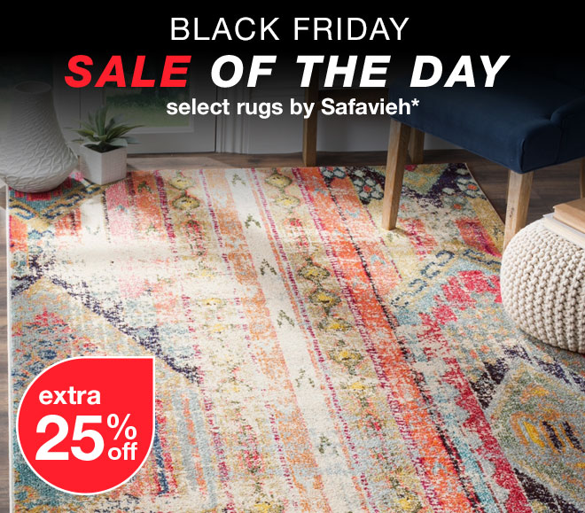 extra 25% off select area rugs by Safavieh*
