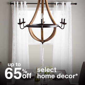 up to 65% off select home decor*