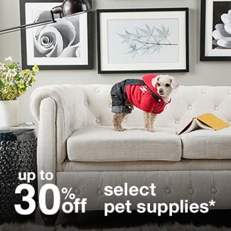 up to 30% off select pet supplies*