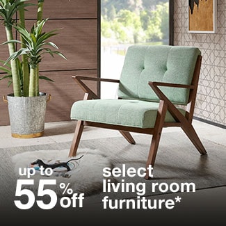 up to 55% off select living room furniture*