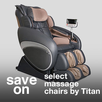 save on select massage chairs by Titan