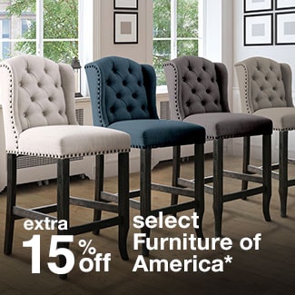 extra 15% off select furniture by Furniture of America*