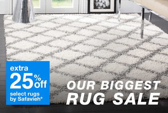 extra 25% off select area rugs by Safavieh*