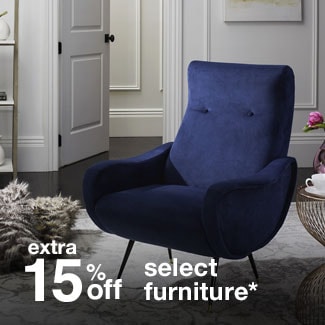 extra 15% off select furniture*