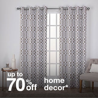 up to 70% off select home decor*