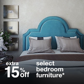 extra 15% off select bedroom furniture*