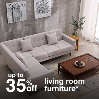 up to 35% off living room furniture*