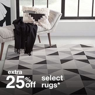 extra 25% off select rugs*