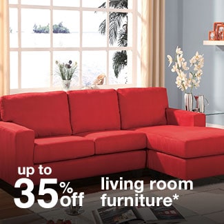 up to 35% off living room furniture*