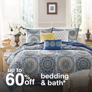 Up to 60% off bedding & bath*
