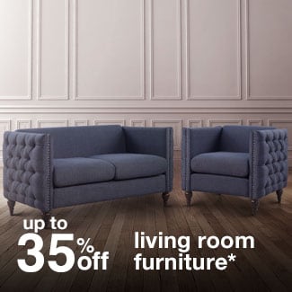 up to 35% off living room furniture*