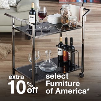 extra 10% off select furniture by Furniture of America*