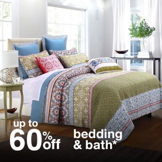 Up to 60% off bedding & bath*