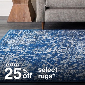 extra 25% off select rugs*