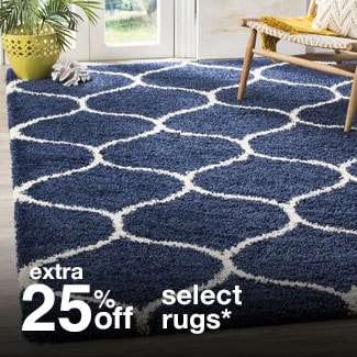 extra 25% off select rugs*
