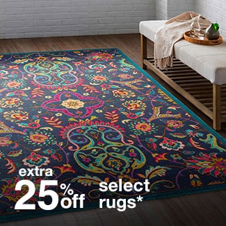 extra 25% off select rugs*
