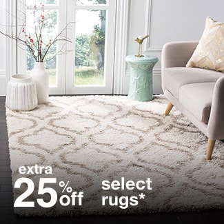 extra 25% off select rugs*