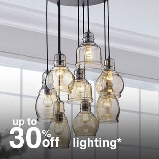 up to 30% off lighting*