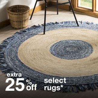 extra 25% off select rugs*