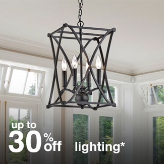 up to 30% off lighting*