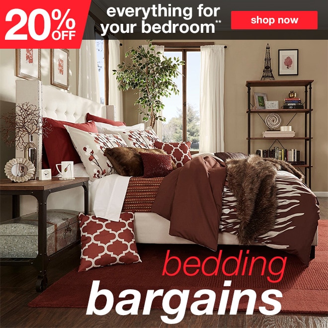 20% off everything for your bedroom** - shop now - bedding bargains
